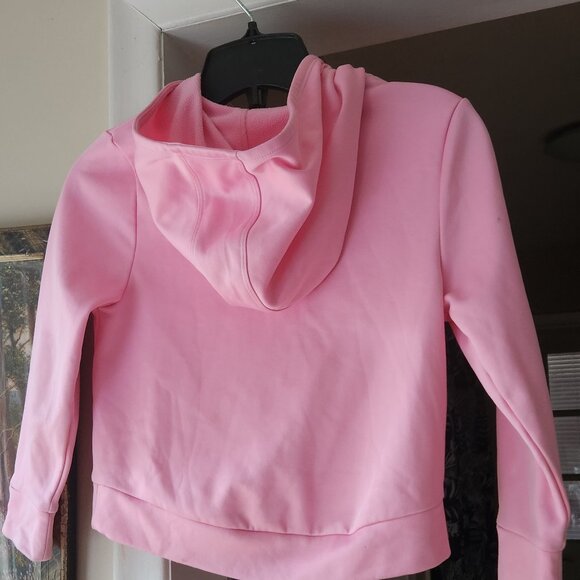 H28  Adidas Girls Hoodie w/ pocket Light Pink Sz 6X - Picture 2 of 3
